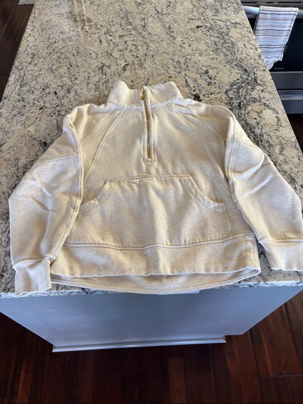 lululemon athletica Cream Quarter-Zip Turtleneck Pullover